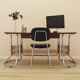 Mahogany desk, Italian design, 1980s, made in Italy