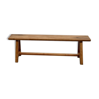 Petit banc en noyer, années 70
