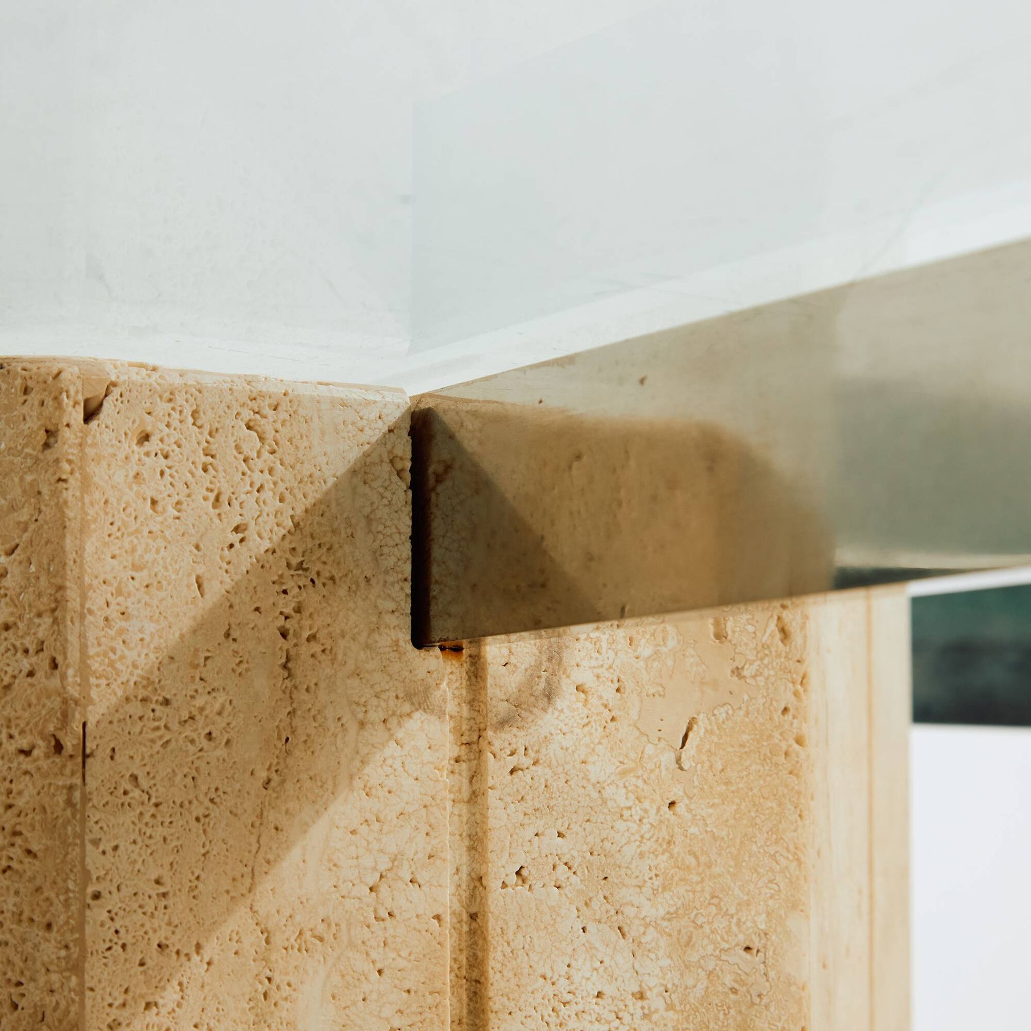 Italian limestone coffee table (MK9883)