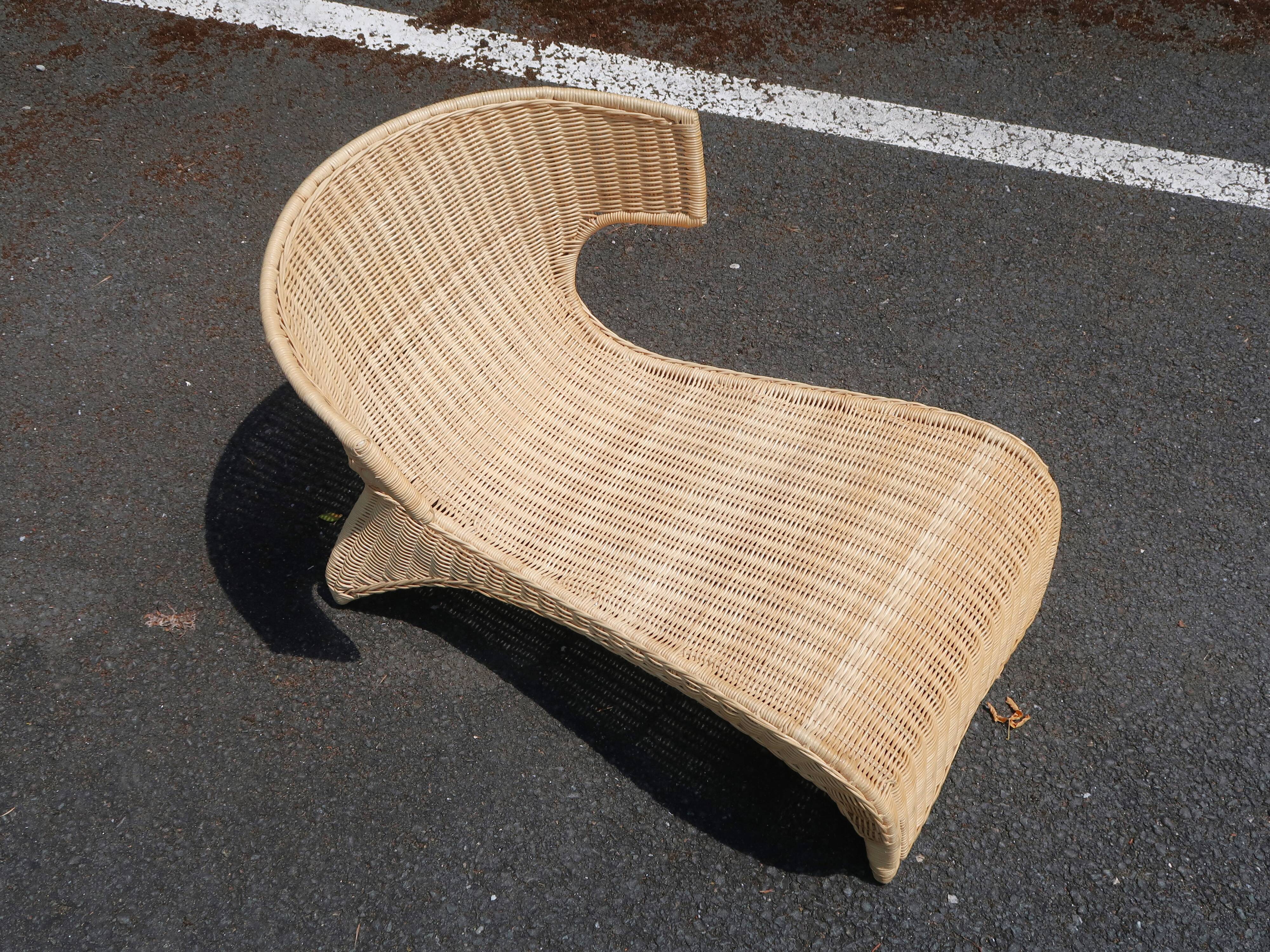 Natural rattan chaise longue Monika Mulder Ikea
