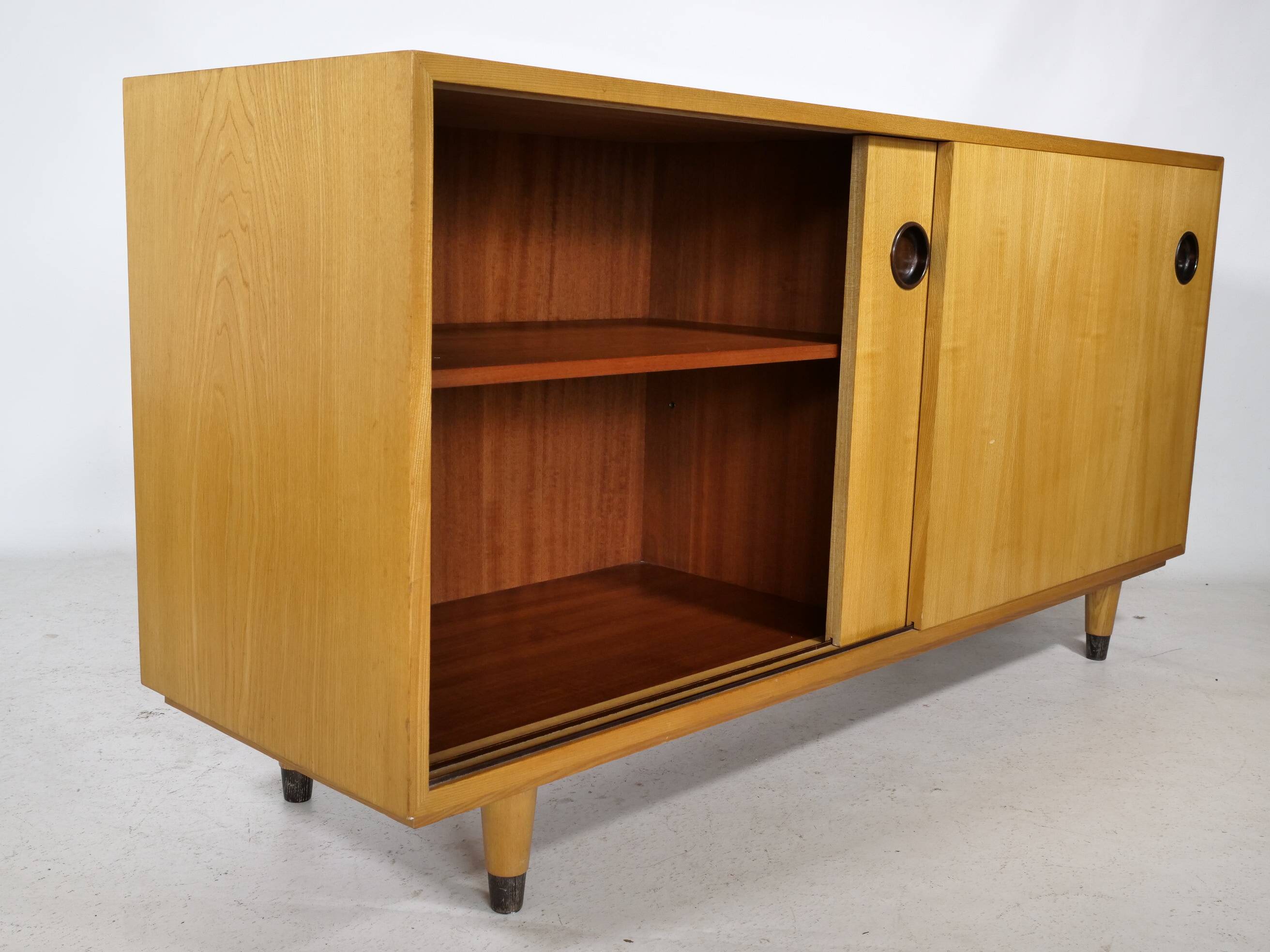 Erich Stratmann Sliding Door Sideboard 1960s Elm