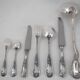 Orbrille Louis XV cutlery set 73 pieces in silver-plated metal, excellent condition.