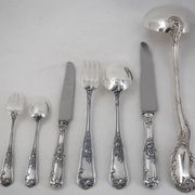 Orbrille Louis XV cutlery set 73 pieces in silver-plated metal, excellent condition.
