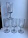 Set of 4 wine glasses in blown glass late nineteenth