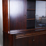 French art deco bookcase - 1930s - oak and macassar