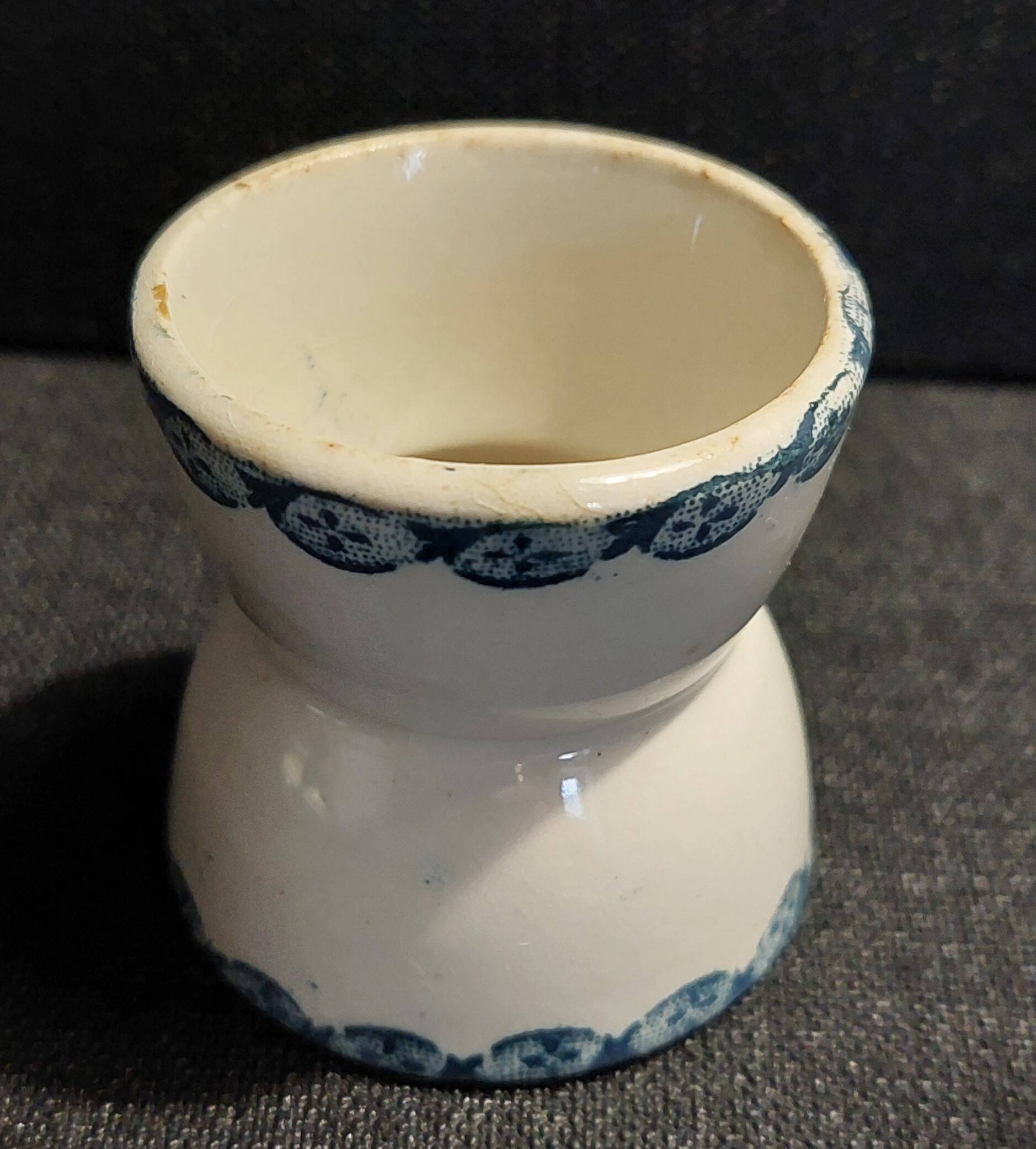 Earthenware diabolo egg cup early 20th century