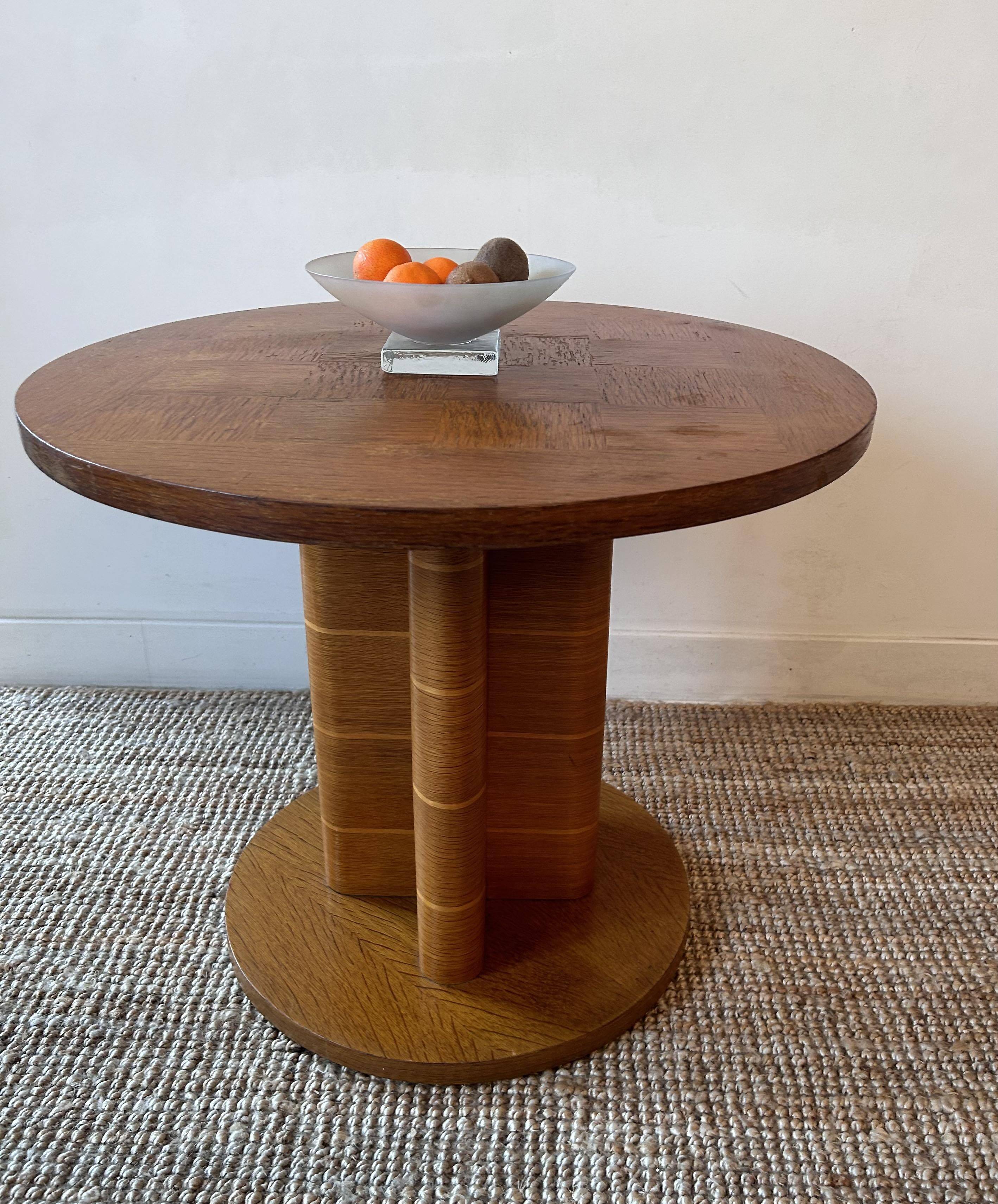 Vintage marquetry coffee table, France 1950s