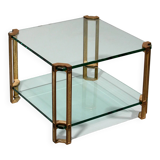 Peter Ghyczy T24 coffee table double glass 70s design 60x60