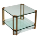 Peter Ghyczy T24 coffee table double glass 70s design 60x60