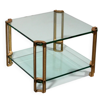 Peter Ghyczy T24 coffee table double glass 70s design 60x60