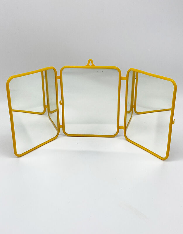 Yellow triptych mirror