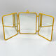 Yellow triptych mirror