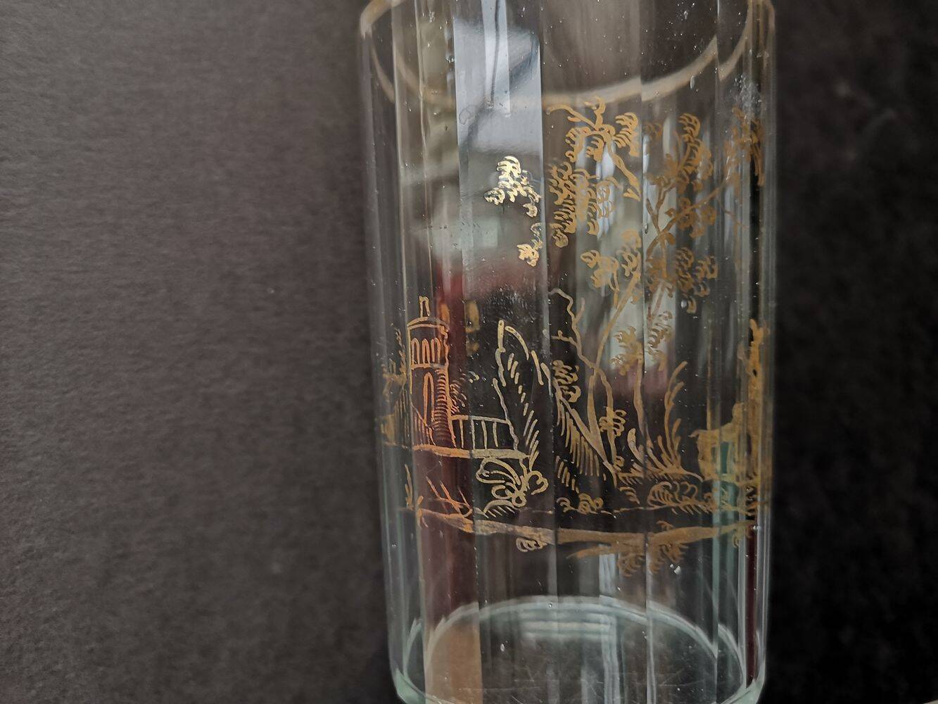 High crystal and gilding glass - Late 18th century early 19th