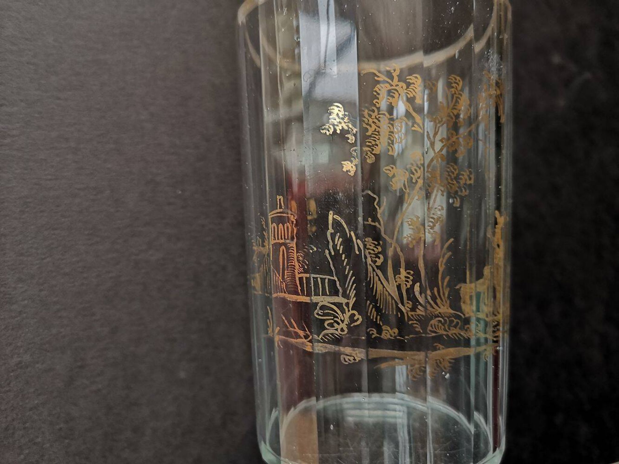 High crystal and gilding glass - Late 18th century early 19th