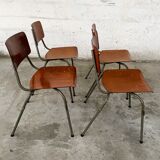 Set of 4 stackable wood