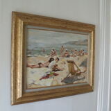 Oil on canvas - Andrei Kabanov - Seaside Holiday - 1990