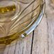 Bonbonnière vintage en verre ambré Made in France