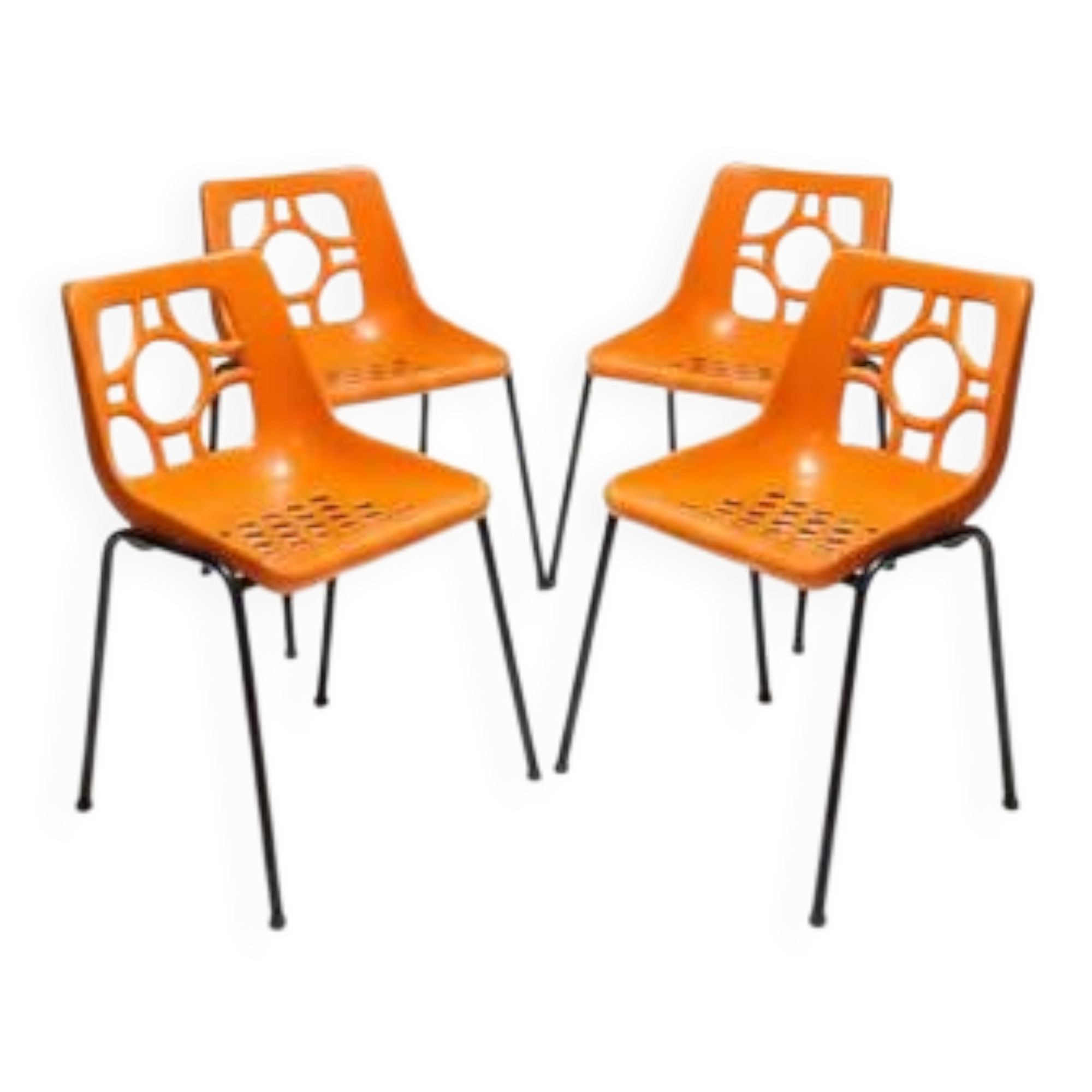 Space Age Garden Chairs, East Germany, 1970s — Set of 4