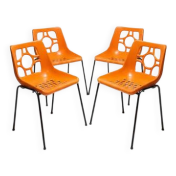 Space Age Garden Chairs, East Germany, 1970s — Set of 4