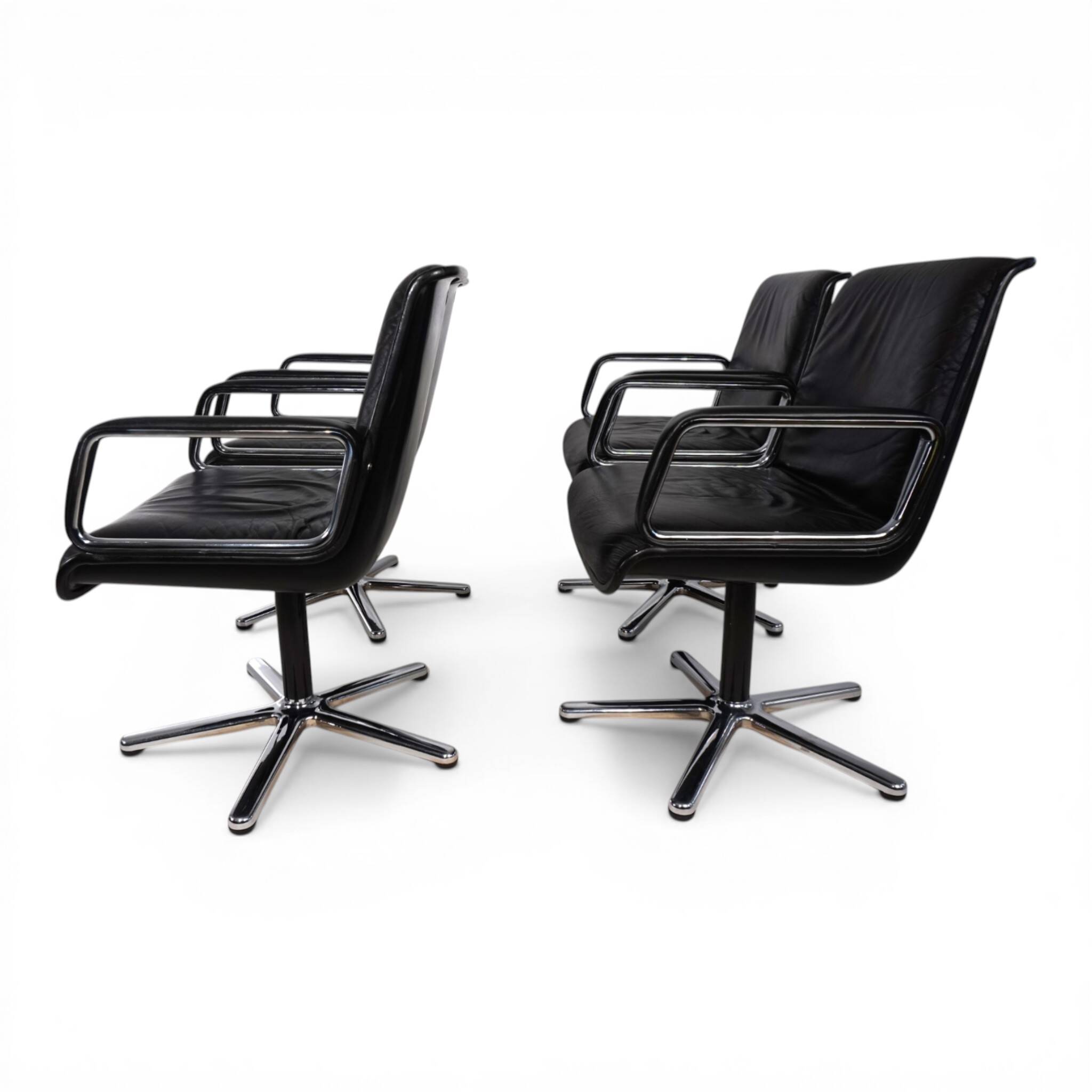 Set of 4 Wilkhahn Delta swivel chairs by Delta Design, 1970