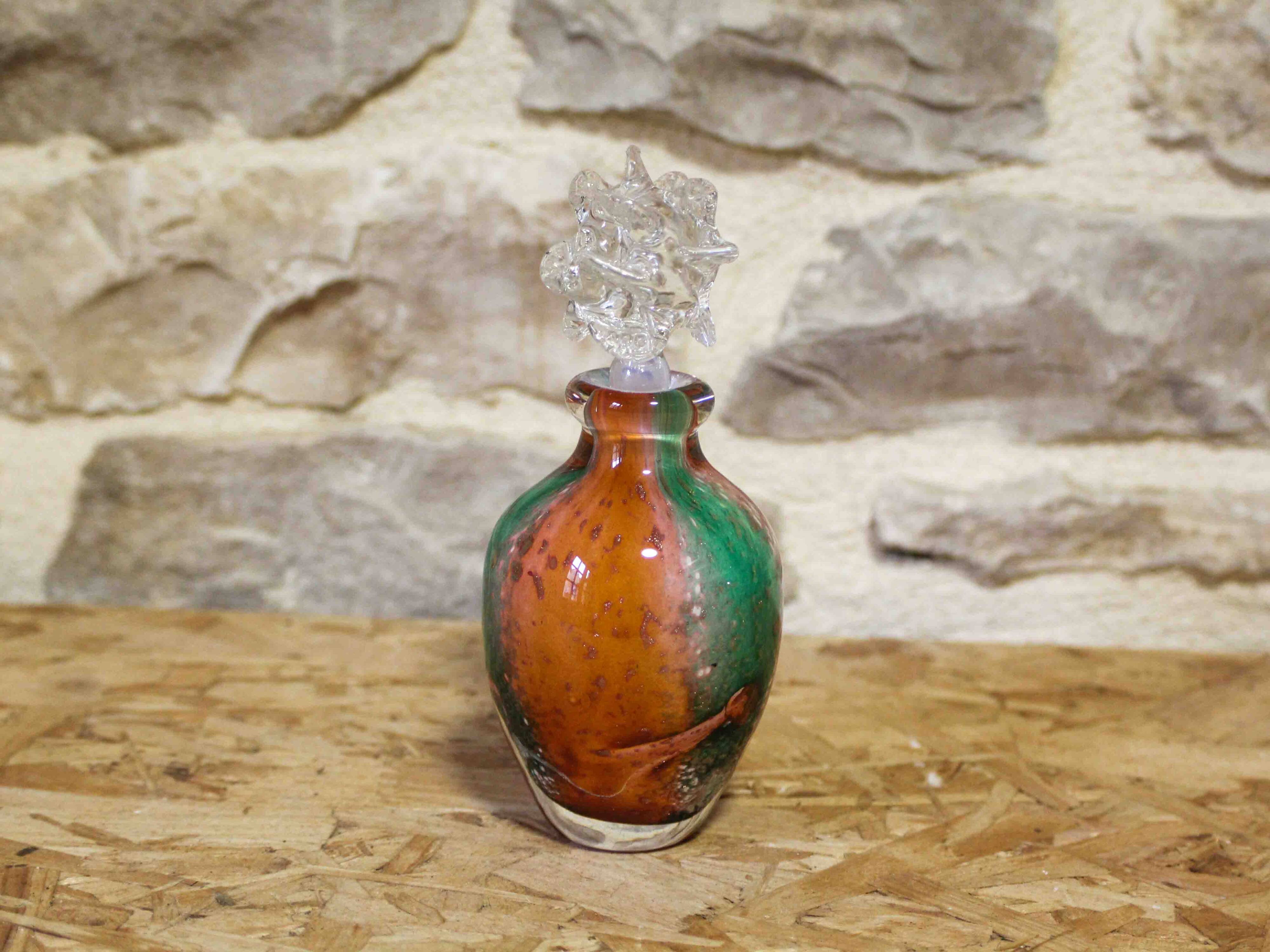 Glass bottle by Jean-Michel Operto in Biot