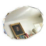 Antique dodecagon art deco beveled mirror