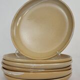 6 Puisaye stoneware plates