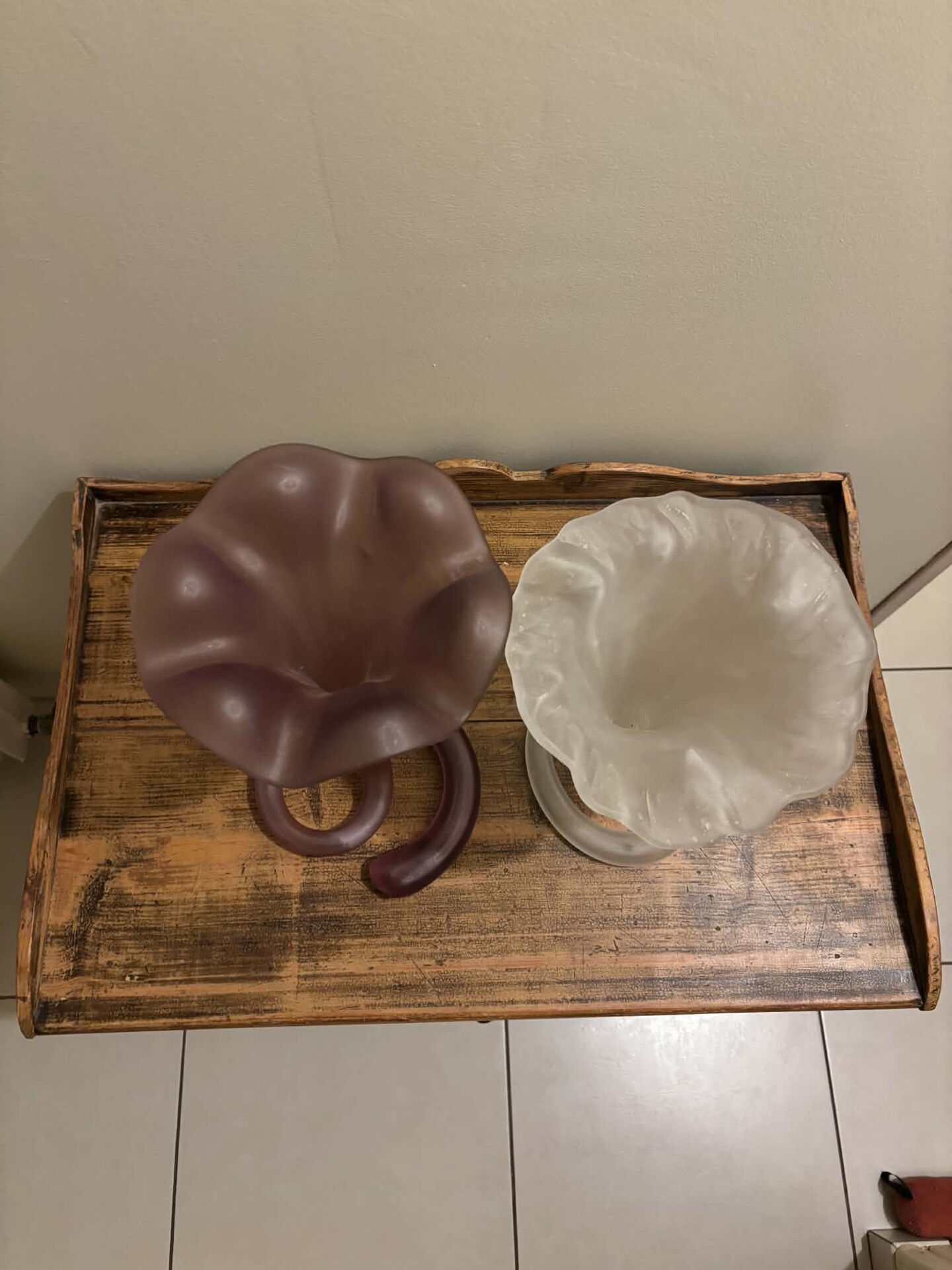 2 "Lily" Stiver Vases
