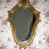 Louis XV style shell mirror in gilded wood 46x27
