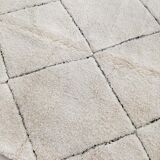 Moroccan Berber carpet blessed ouarain ecru with black diamonds engraved 300x202cm