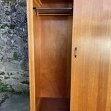 Light oak sliding door wardrobe, 1960