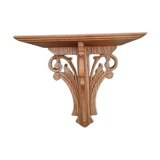 Openwork wooden wall shelf