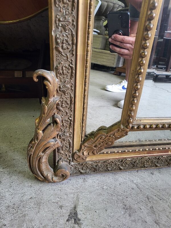Mirror dora Louis XV with frame of the XIXth century
