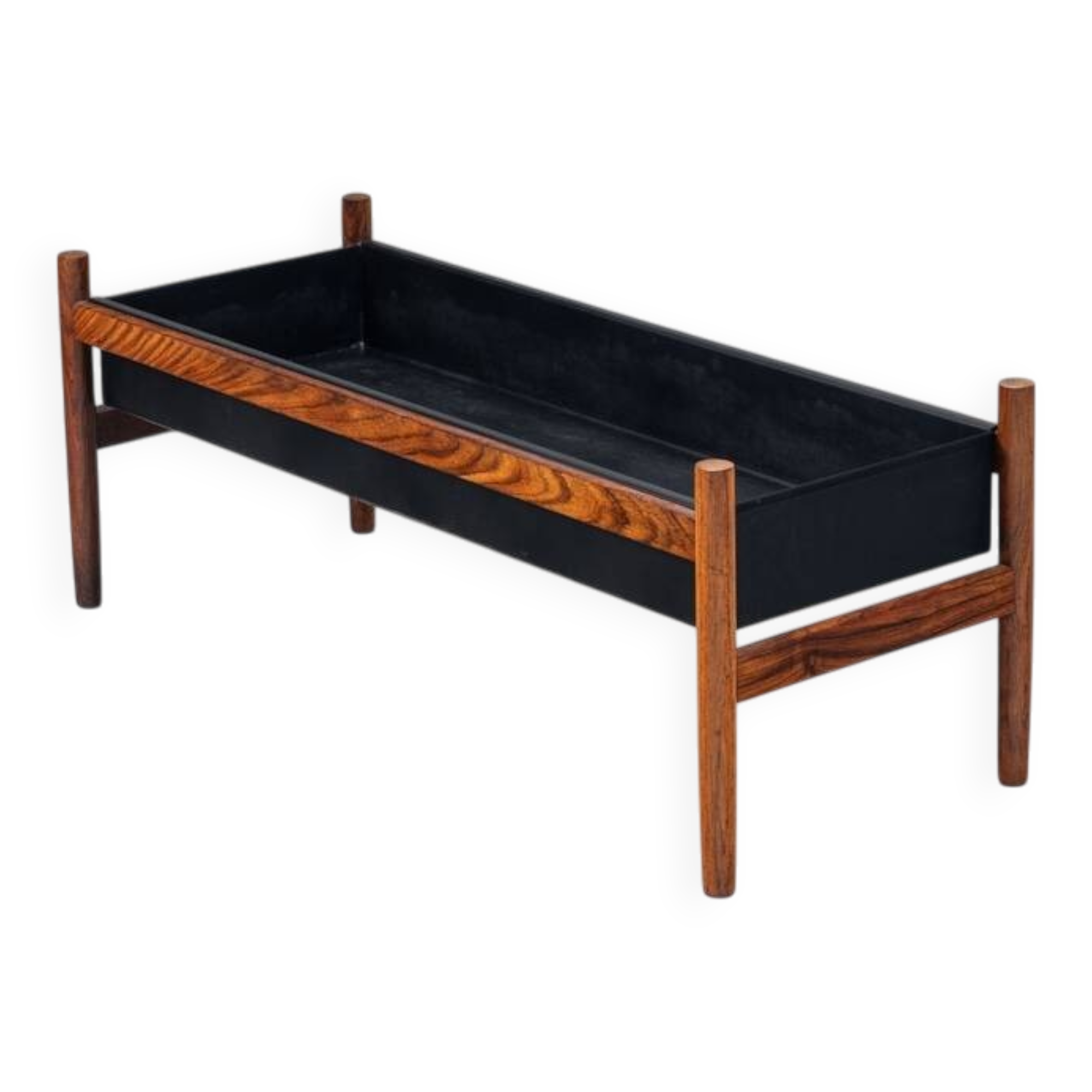 Hugo Frandsen large planter in rosewood Spottrup Denmark 1960