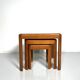 Set of 3 Nesting Tables, Wood, Italy, 1960s