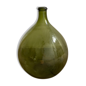 Demijohn capacity 20 liters green glass