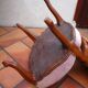 Chaise basse en velours rose