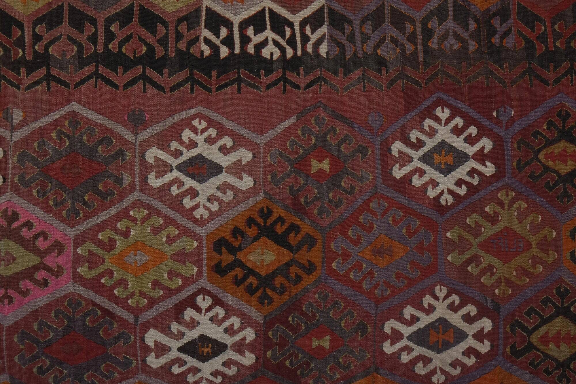 Vintage Turkish hallway rug 115x375 cm