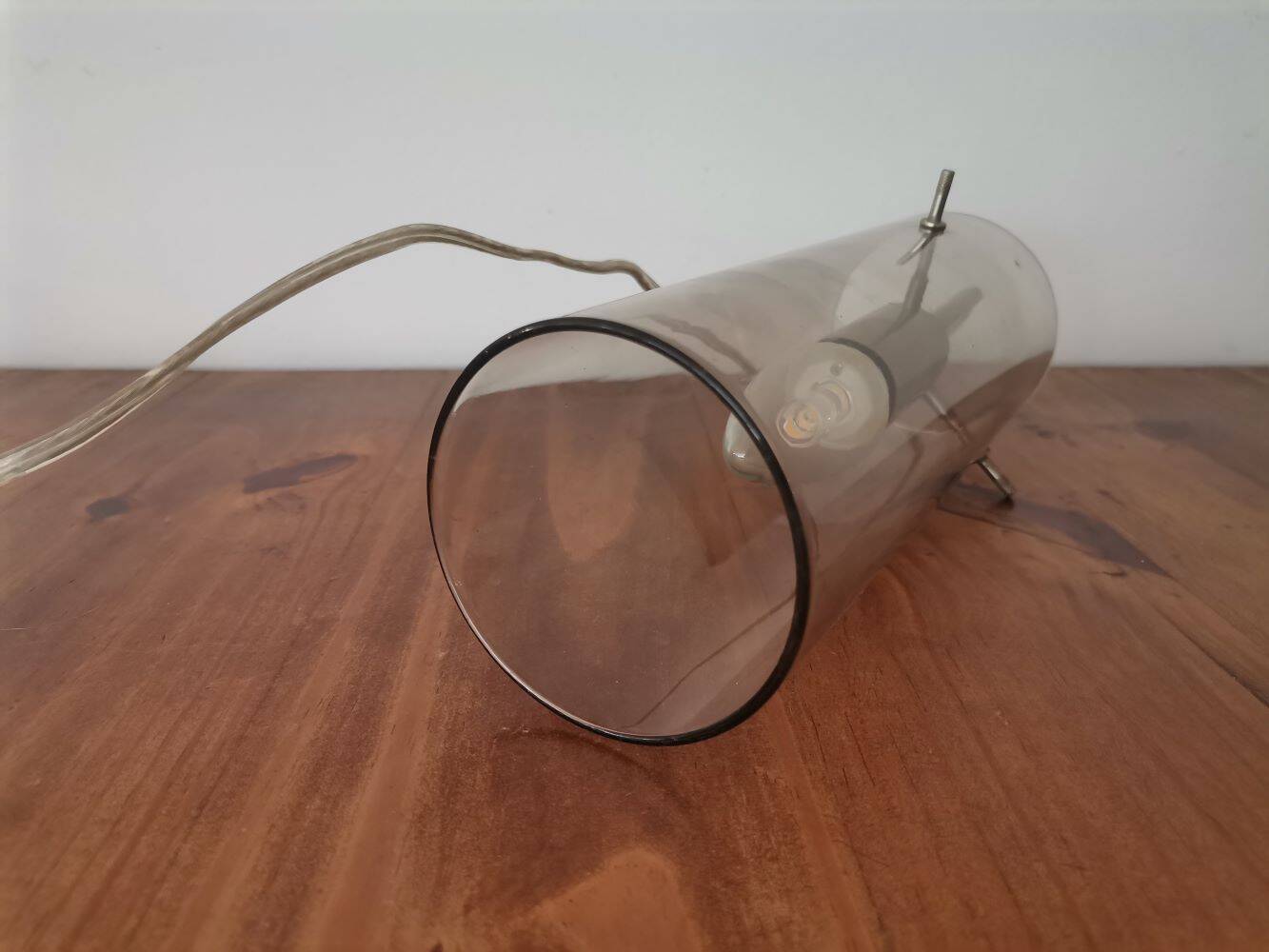 Swedish glass tube swag lamp by Mark Slöjd