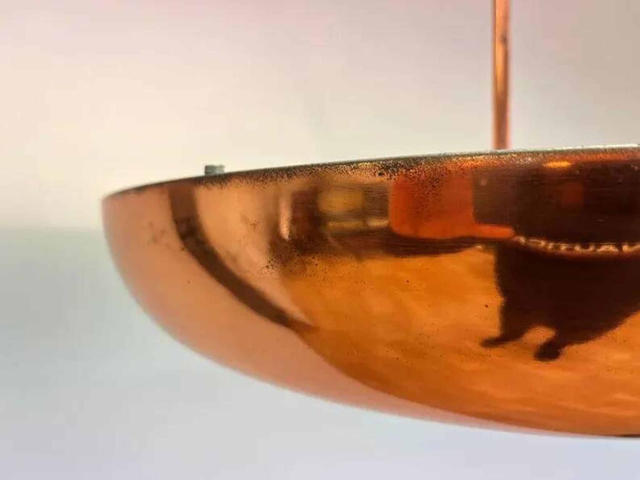 Pair of Bauhaus / Functionalist Copper Pendants UFO by Napako, 1940s