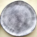 Dish and bowl set in gray sandstone Crépuscule model