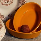 Duo of enamelled cast iron dishes Made in France LE CREUSET vintages
