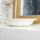 Grand plat creux « Iris «  Terre de fer Saladier