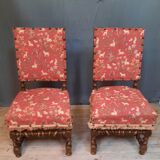 Pair of Louis XIII style chairs