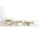 Suite of three marble trundle tables, 1970s