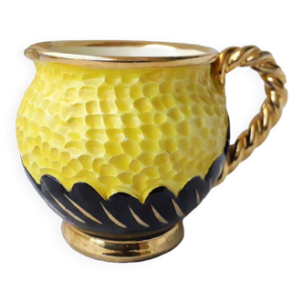 Vallauris yellow and black milk jug