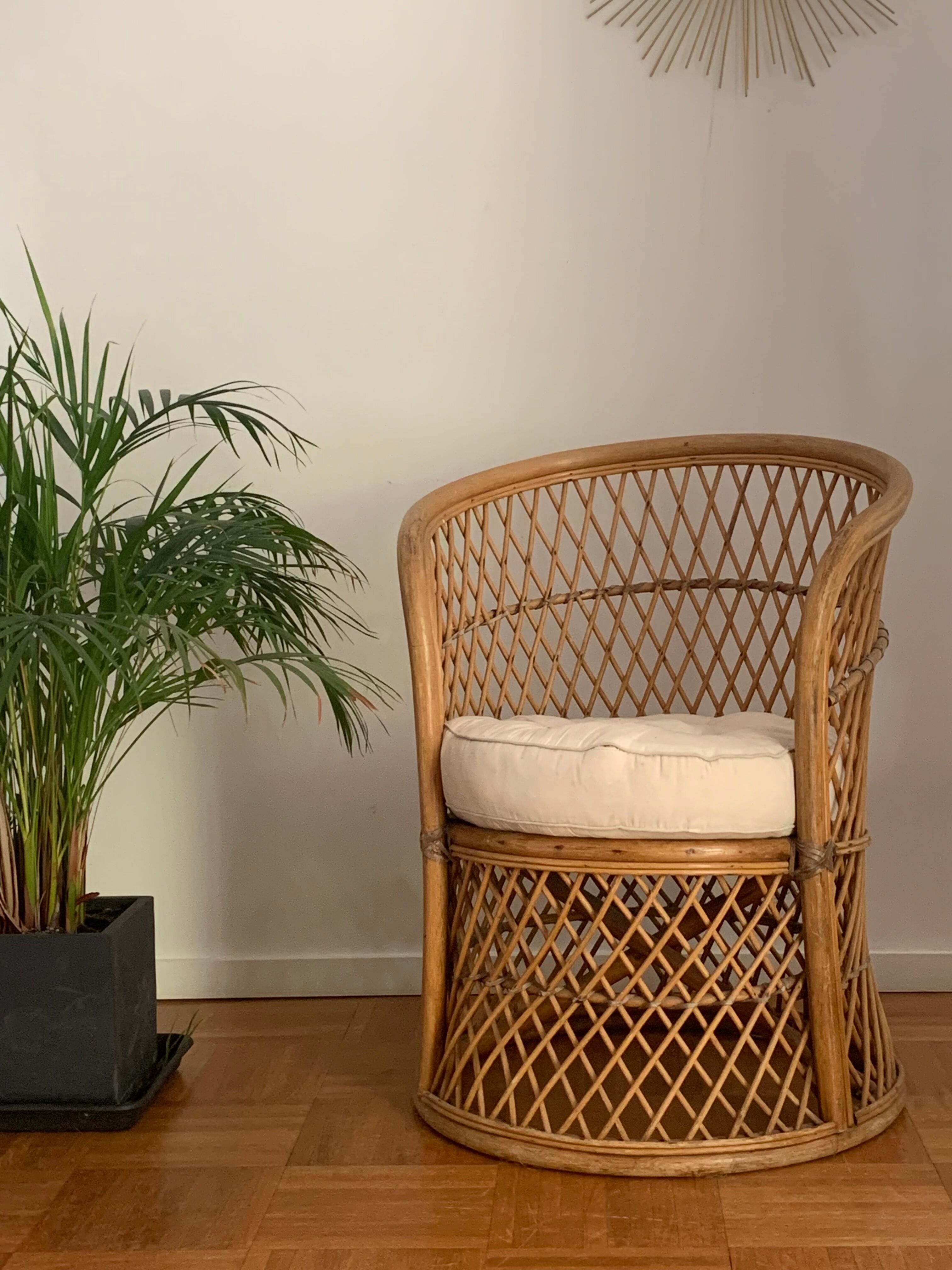 Rattan armchair 1970s