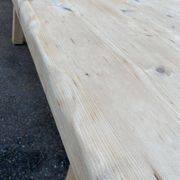 Table de ferme Georges Robert 1960 rénovée en pin massif brut 200cm