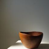 Danish sculptural bowl in teak from the mid-century, handcrafted in the 1960s.