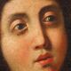 Ancient painting with a religious subject, oil on canvas, 18th century.